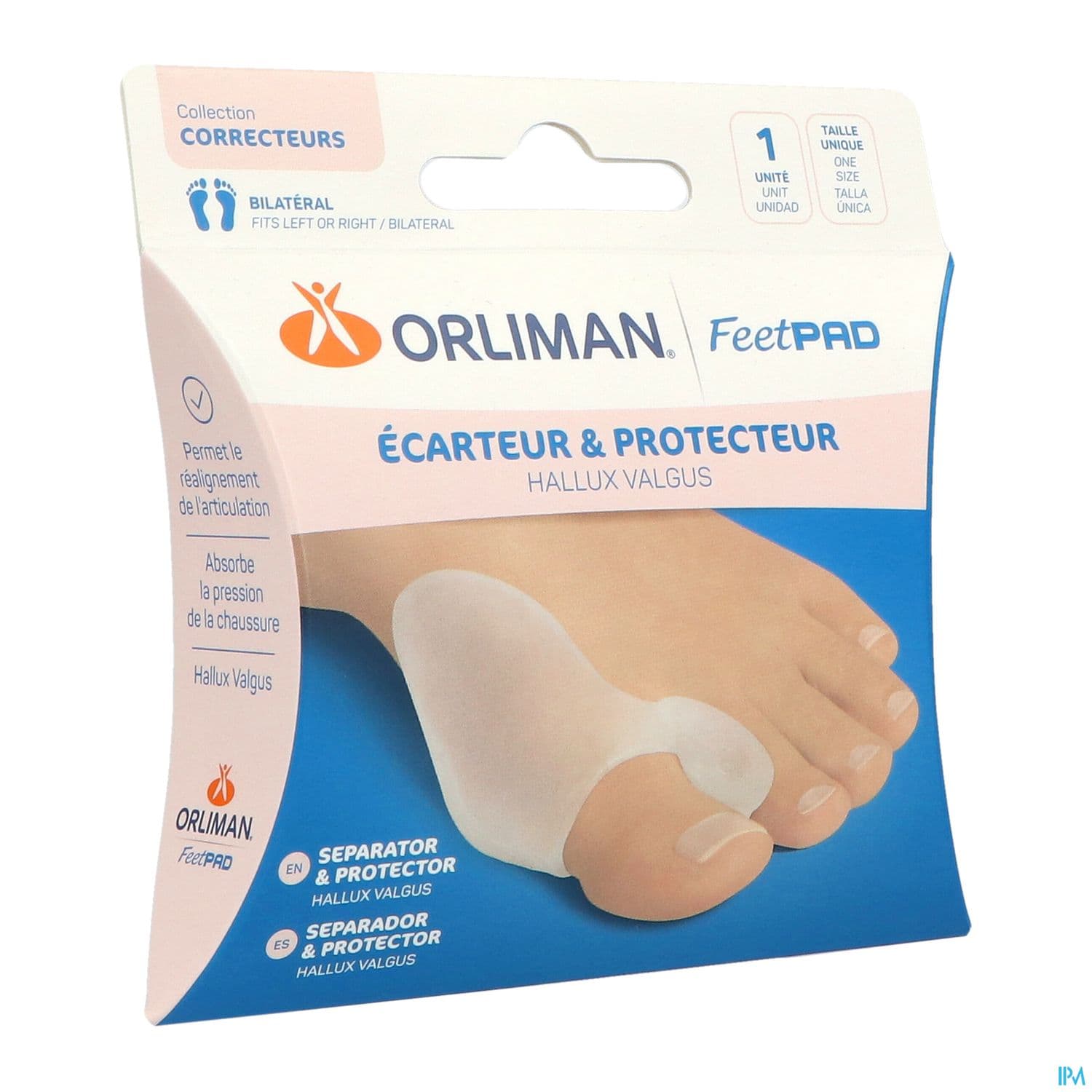 Orliman Feetpad Ecarteur Et Protecteur Hallux Valgus Tu X1