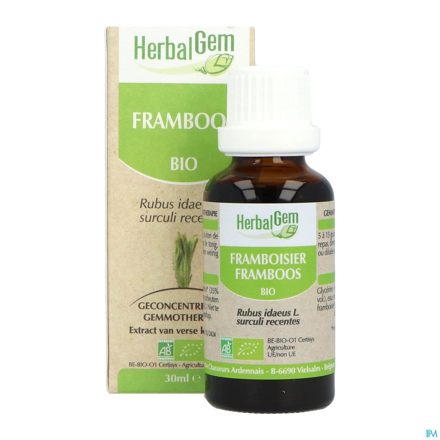Herbalgem Framboisier Bourgeon Macerat Gl Bio 30ml