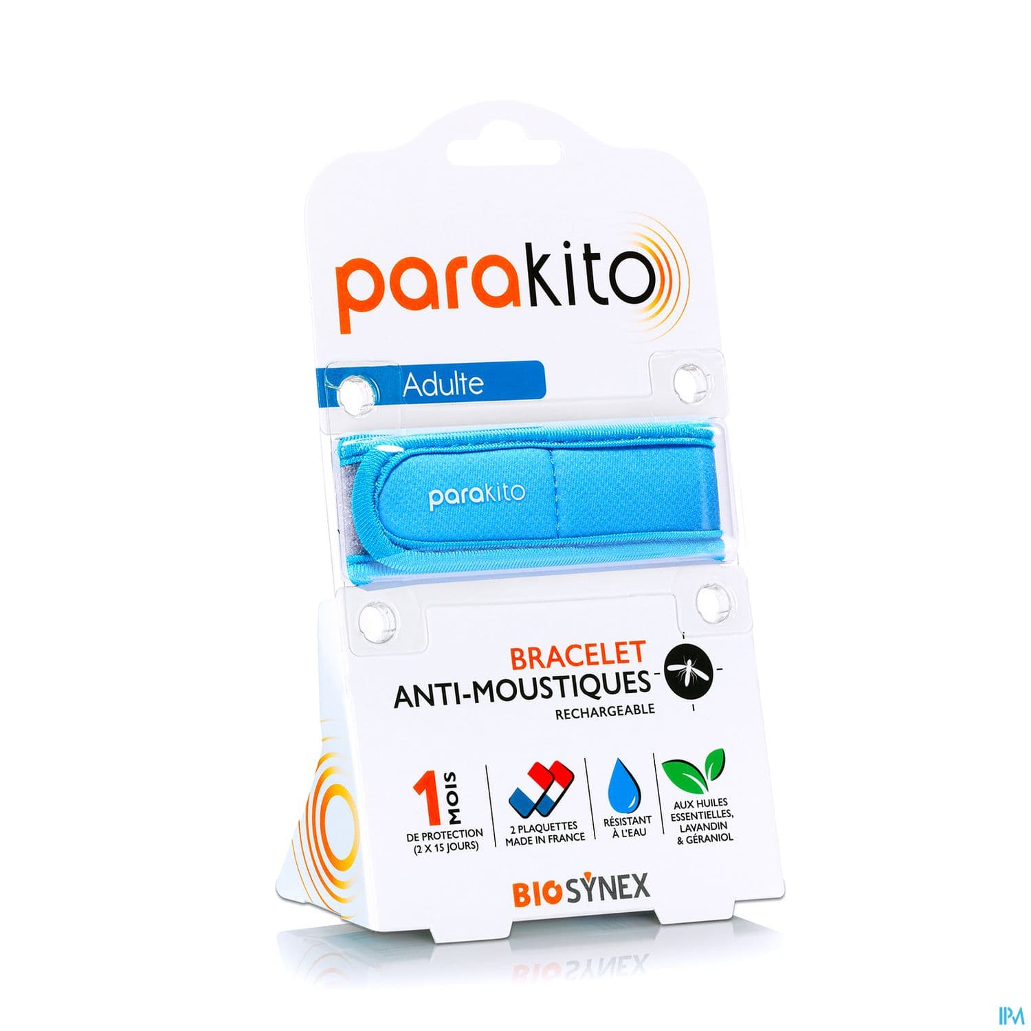Parakito Bracelet Antimoustique Rechargeable Adulte Color Bleu