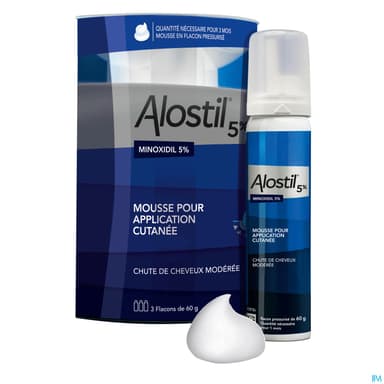 Alostil 5% Mousse Pour Application Cutanee 60g X3