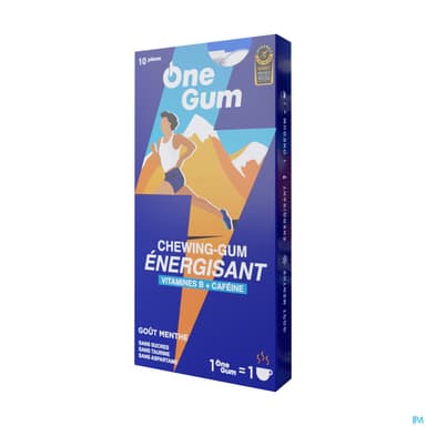 Onegum Energy Gum Chewing Gum Energisant Menthe 10