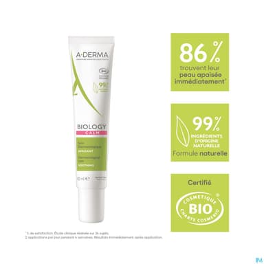 A-DERMA BIOLOGY CALM SOIN 40ML