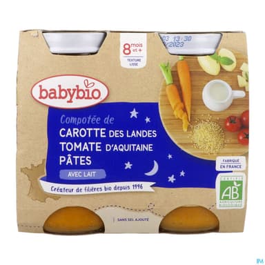 BABYBIO B/NUIT CARO/TOM/PATE 2X200
