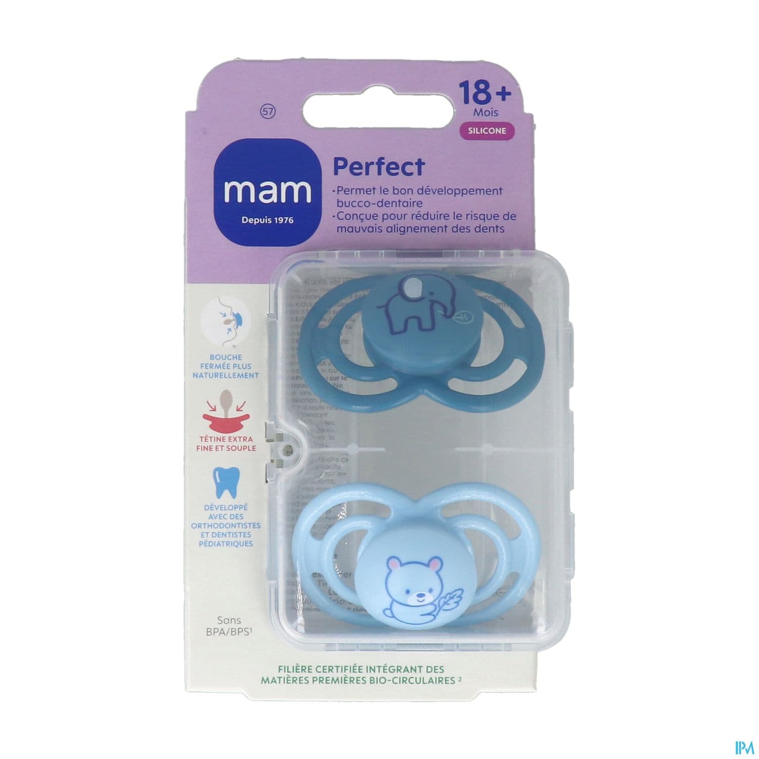 Mam Sucette Perfect Animaux +18m Silicone X2