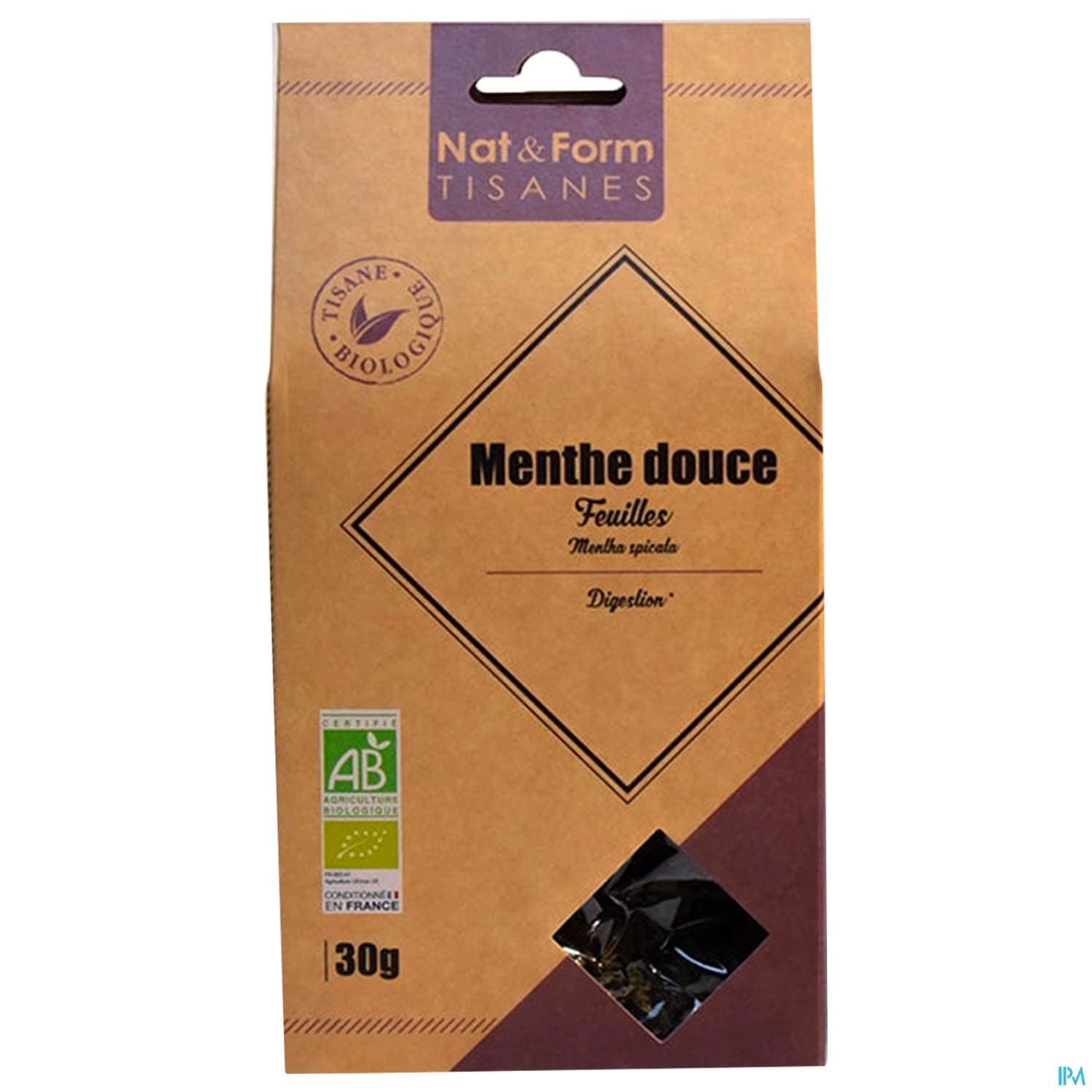 NAT&FORM TIS MENTHE DOUCE BIO 30G