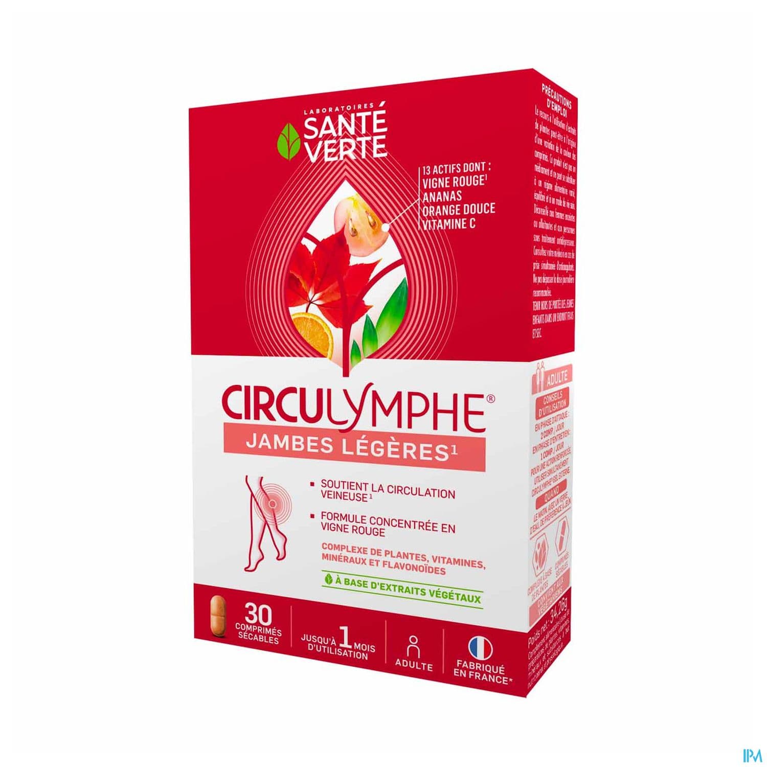 Sante Verte Circulymphe Jambes Legeres Comprime 30