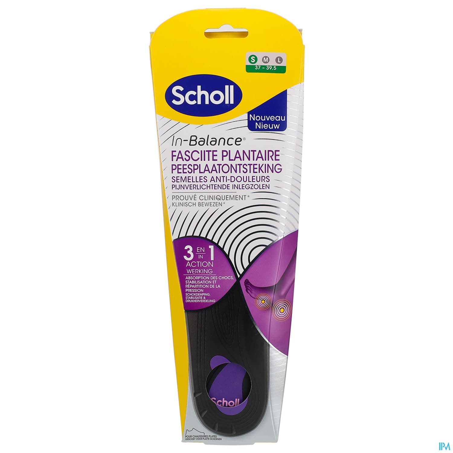 Scholl Semelle In Balance Anti Douleur Fasciite Plantaire Taille 1