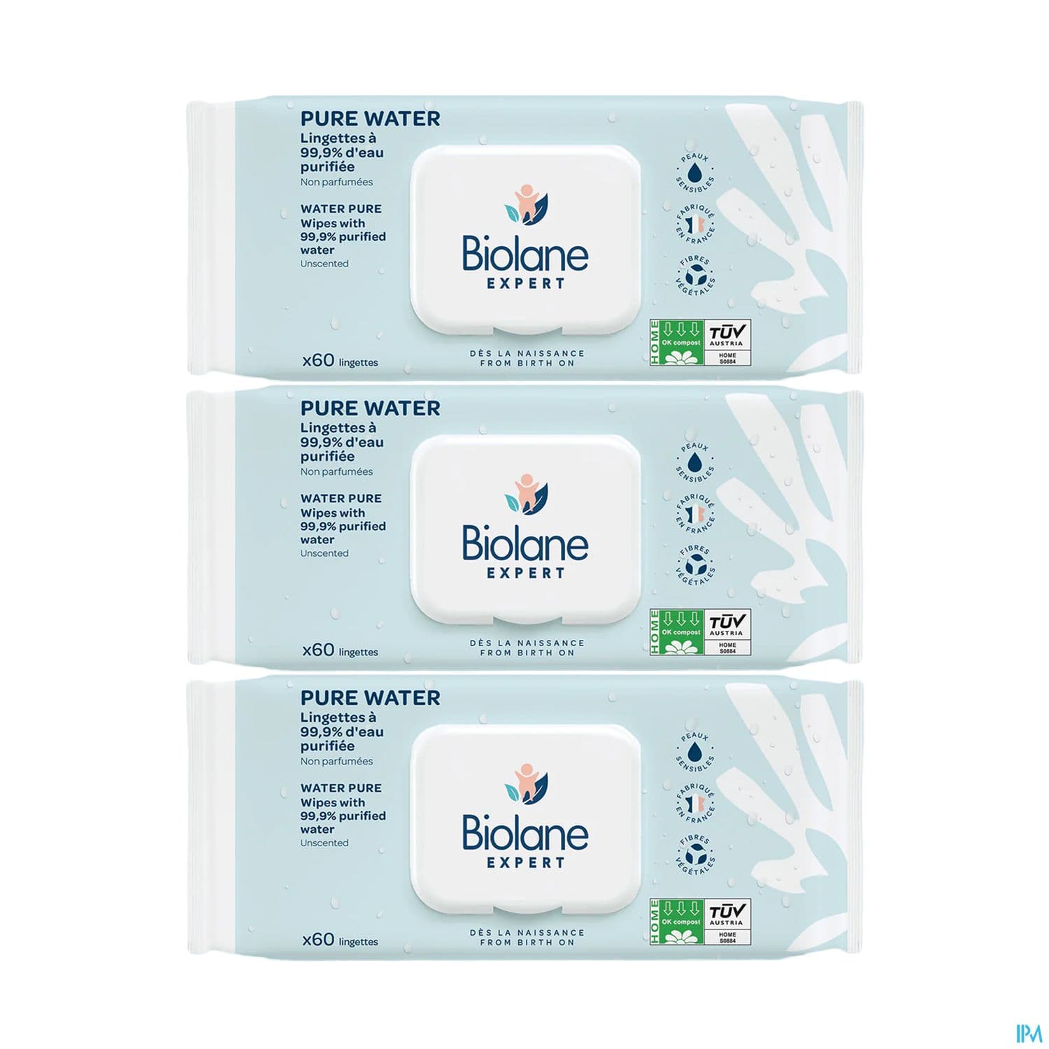 Biolane Expert Lingette Pure Water 60 X3