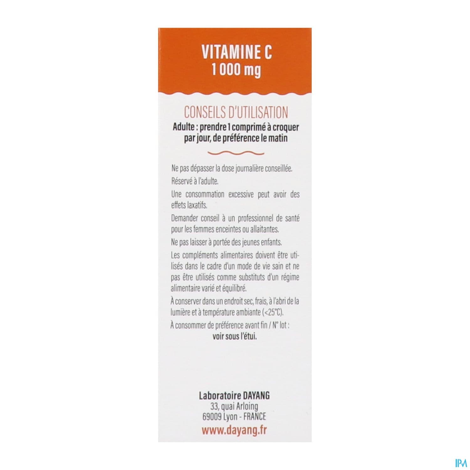DAYANG VITAMINE C 1000MG CPR 20