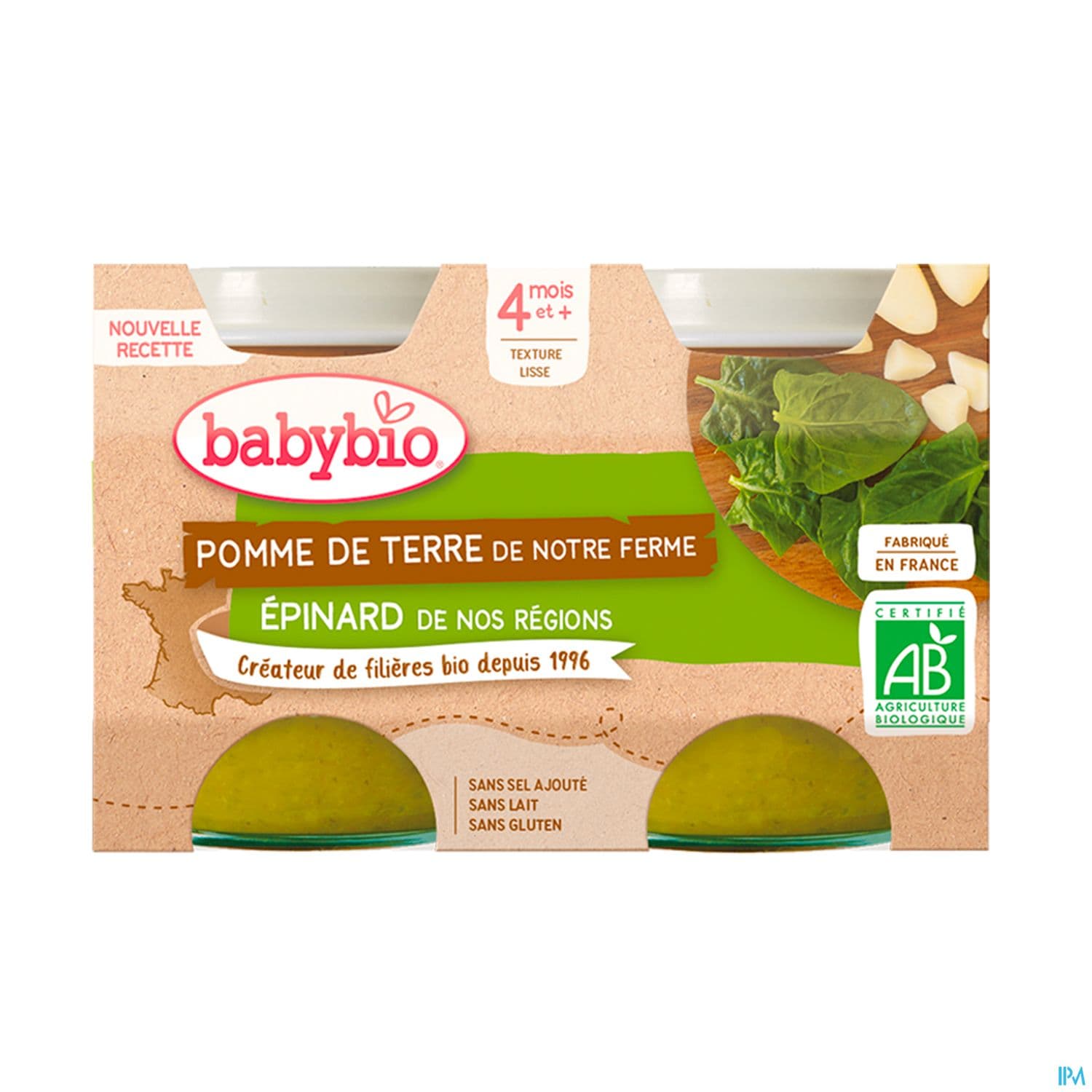 Babybio Pommes De Terre Epinard 4m 130g X2 — Pharmacie du Pilori
