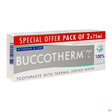 Buccotherm Dentifrice Bio Blancheur Et Soin 75ml X2
