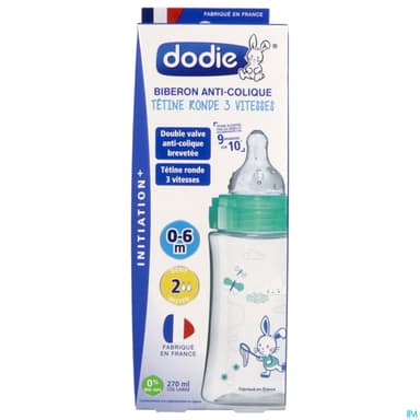 DOD BIB INIT+270ML VERT VALEN 0-6M