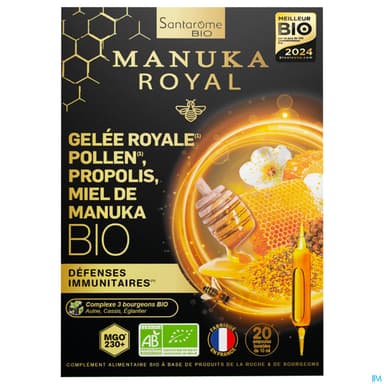 Santarome Gelee Royale Pollen Propolis Miel De Manuka Bio Ampoule 20