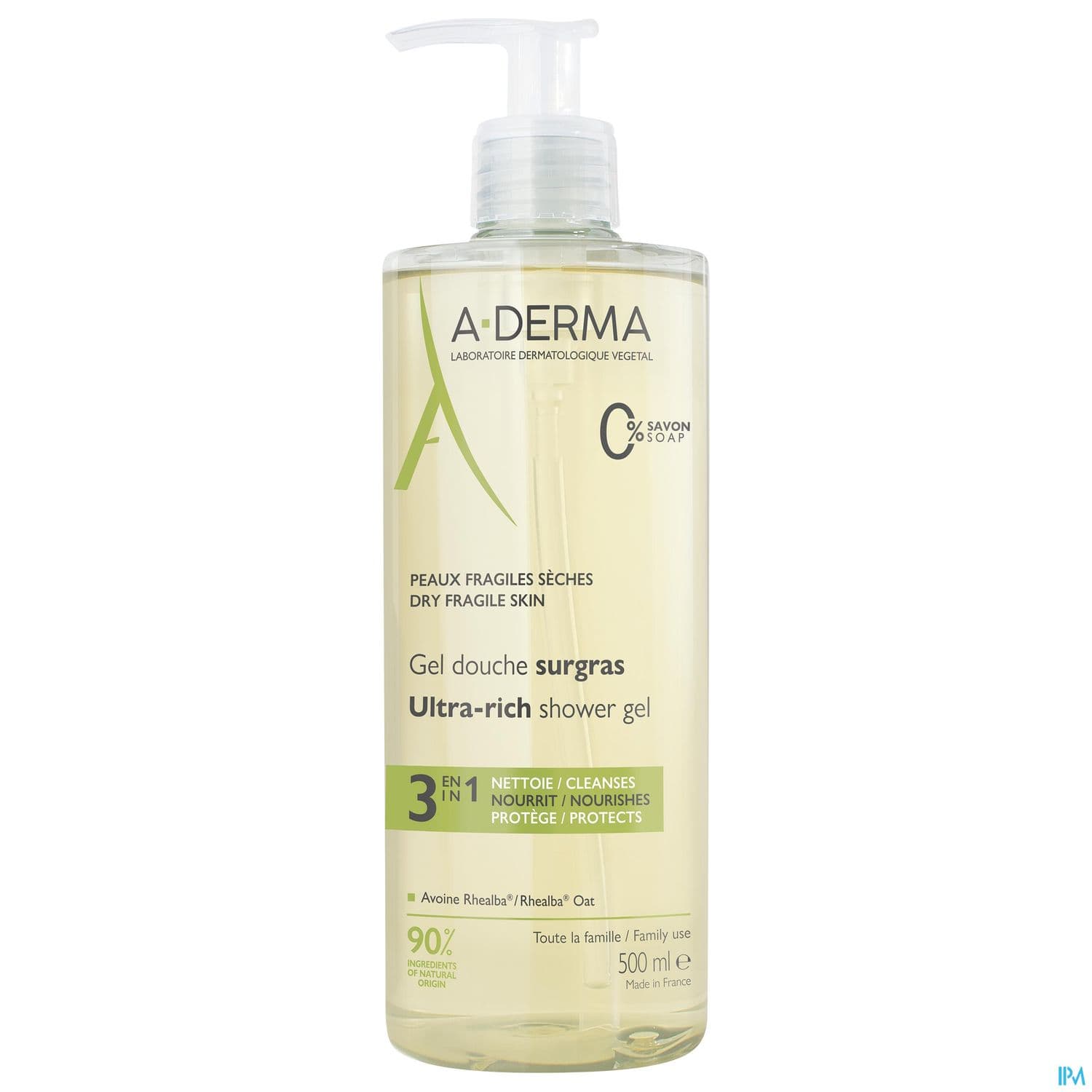 A-DERMA GEL DCH SURGRAS 500ML