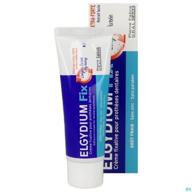 Elgydium Fix Fixation Extra Forte Creme Fixative Gout Frais 45g