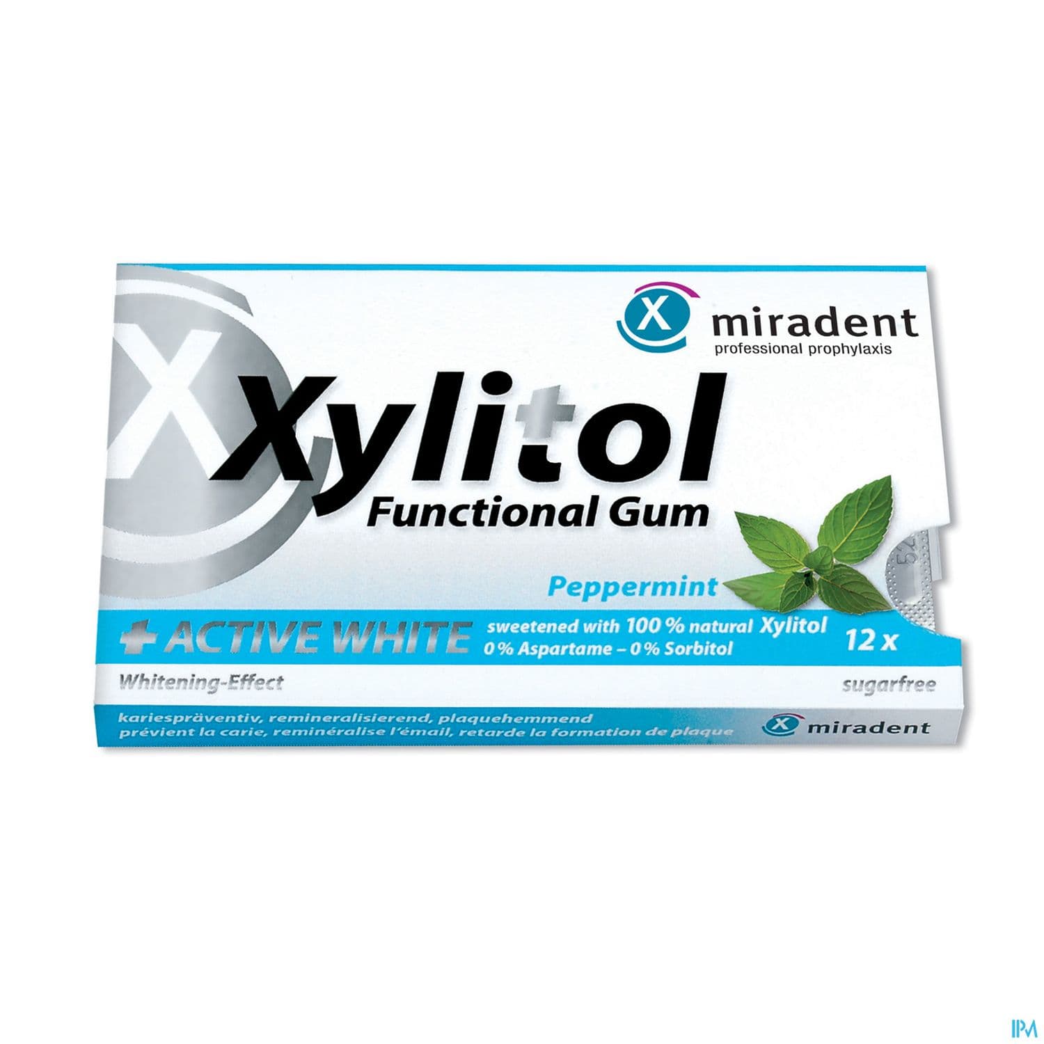 Miradent Xylitol Chewing Gum Menthe Poivree 30