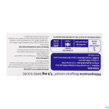 METOPIMAZINE 7,5MG BGR CS CP ORO 8