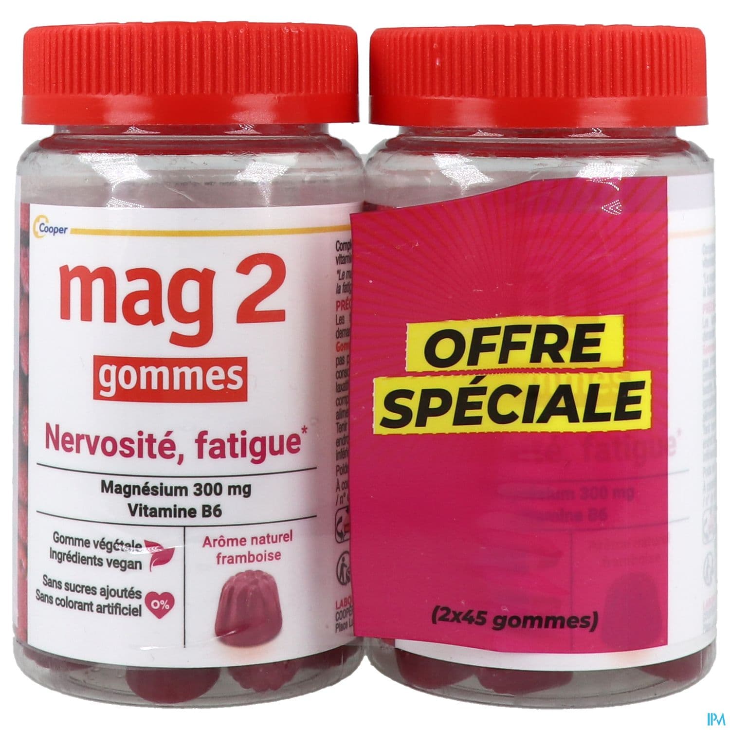 Cooper Mag 2 Gommes Nervosite Fatigue Framboise 45 X2