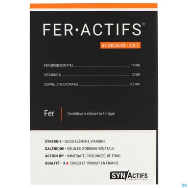 Synactifs Fer Actifs Gelule 60