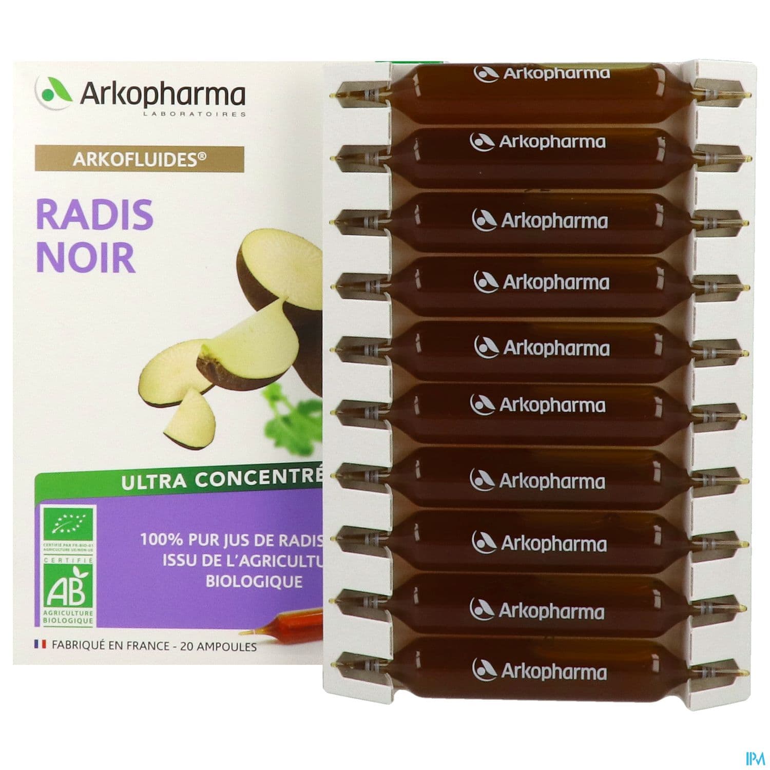 Arkopharma Arkofluides Bio Radis Noir Ampoule Buvable 10ml 20