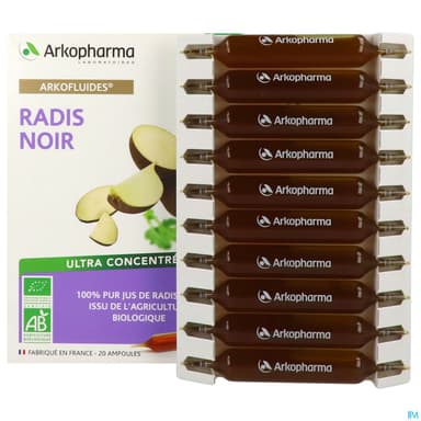 Arkopharma Arkofluides Bio Radis Noir Ampoule Buvable 10ml 20
