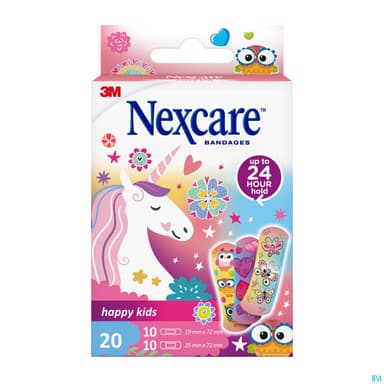 3m Nexcare Happy Kids Pansement Licorne 20