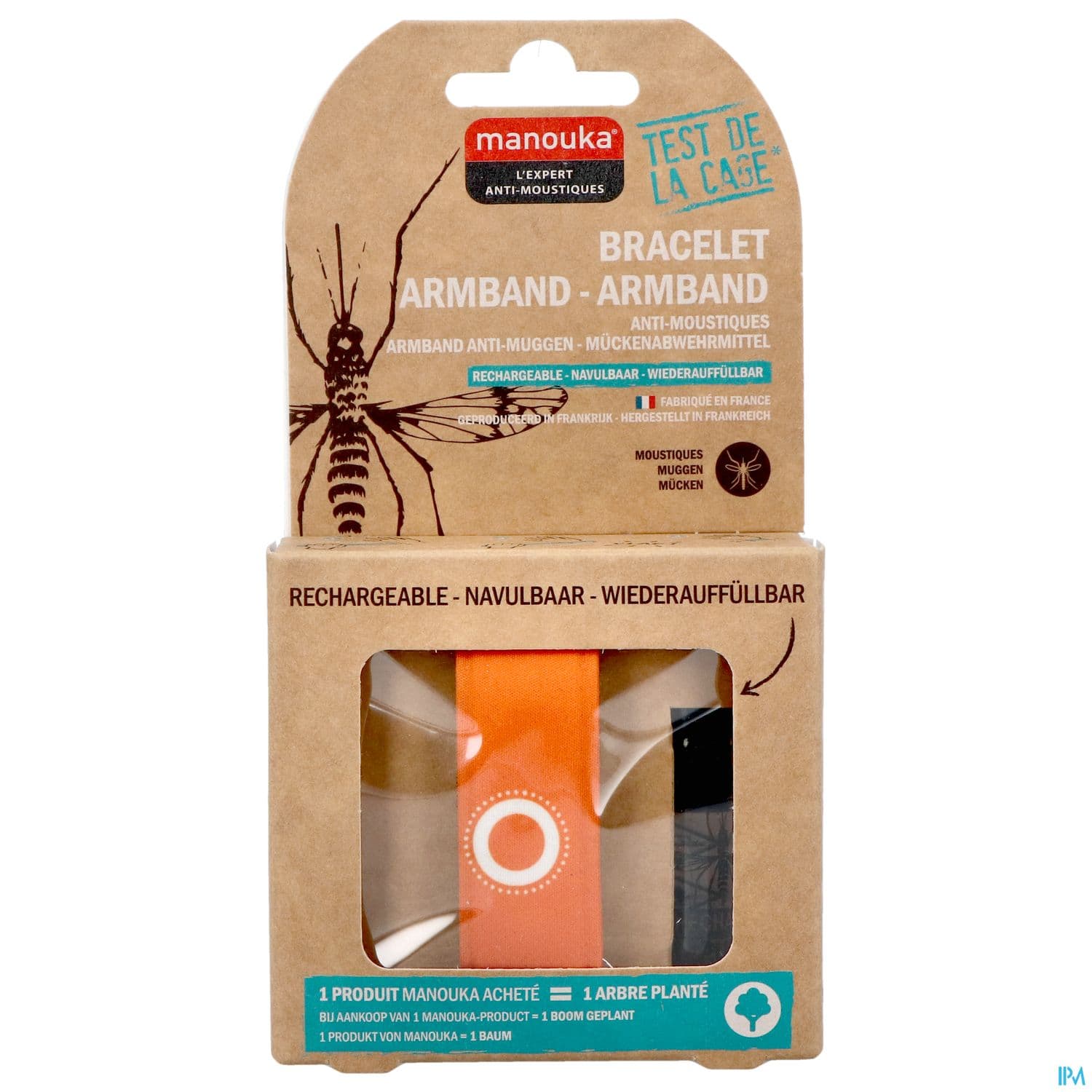 Manouka Bracelet Antimoustique Adulte Orange