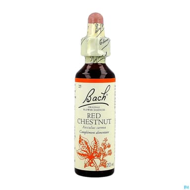 Fleurs De Bach Original 25 Red Chestnut Compte Gouttes 20ml