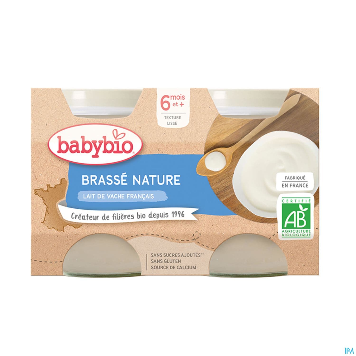Babybio Brasse Au Lait De Vache Francais Nature 6m 130g X2