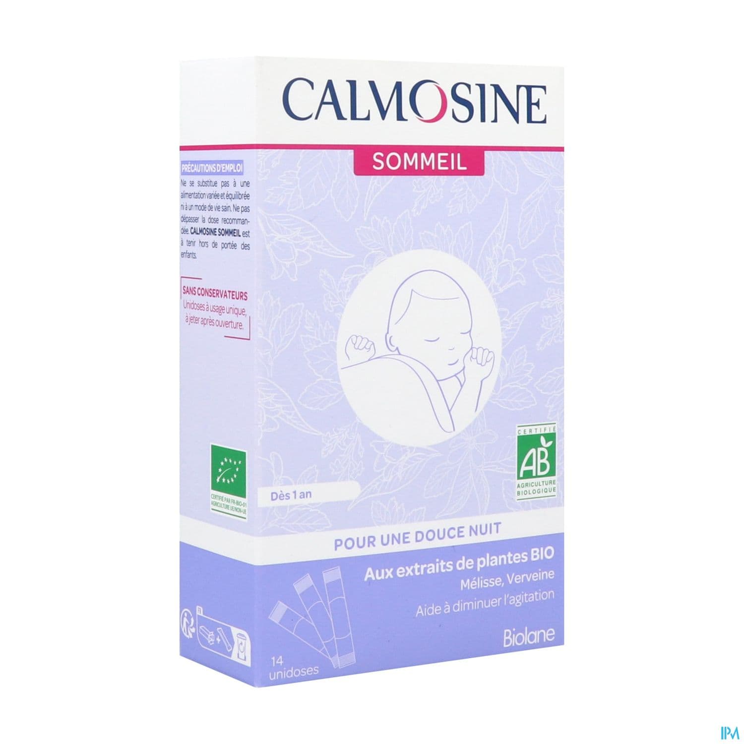 Biolane Calmosine Sommeil Boisson Bio Dose 10ml 14