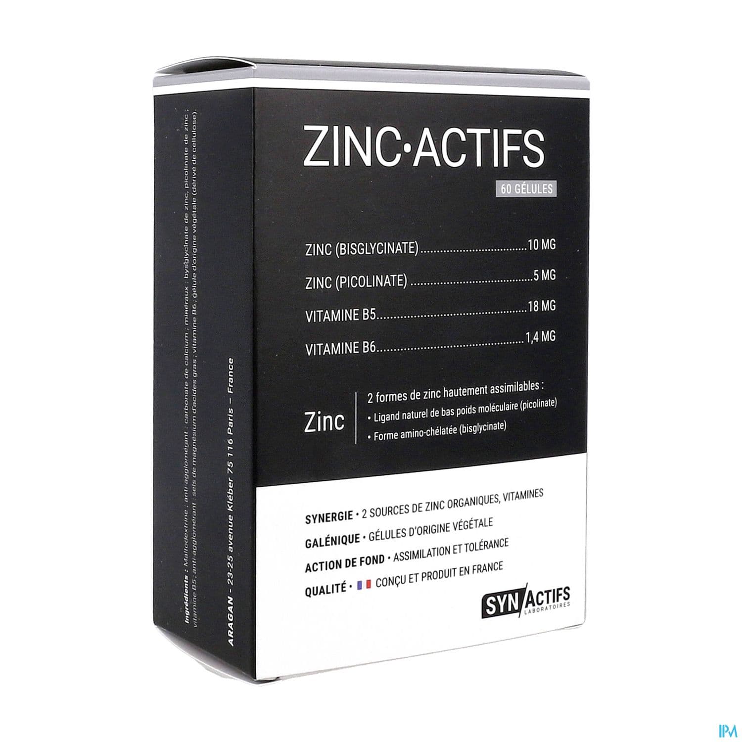Synactifs Zinc Actifs Gelule 60