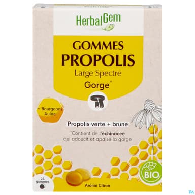 Herbalgem Propolis Gommes Bio 24