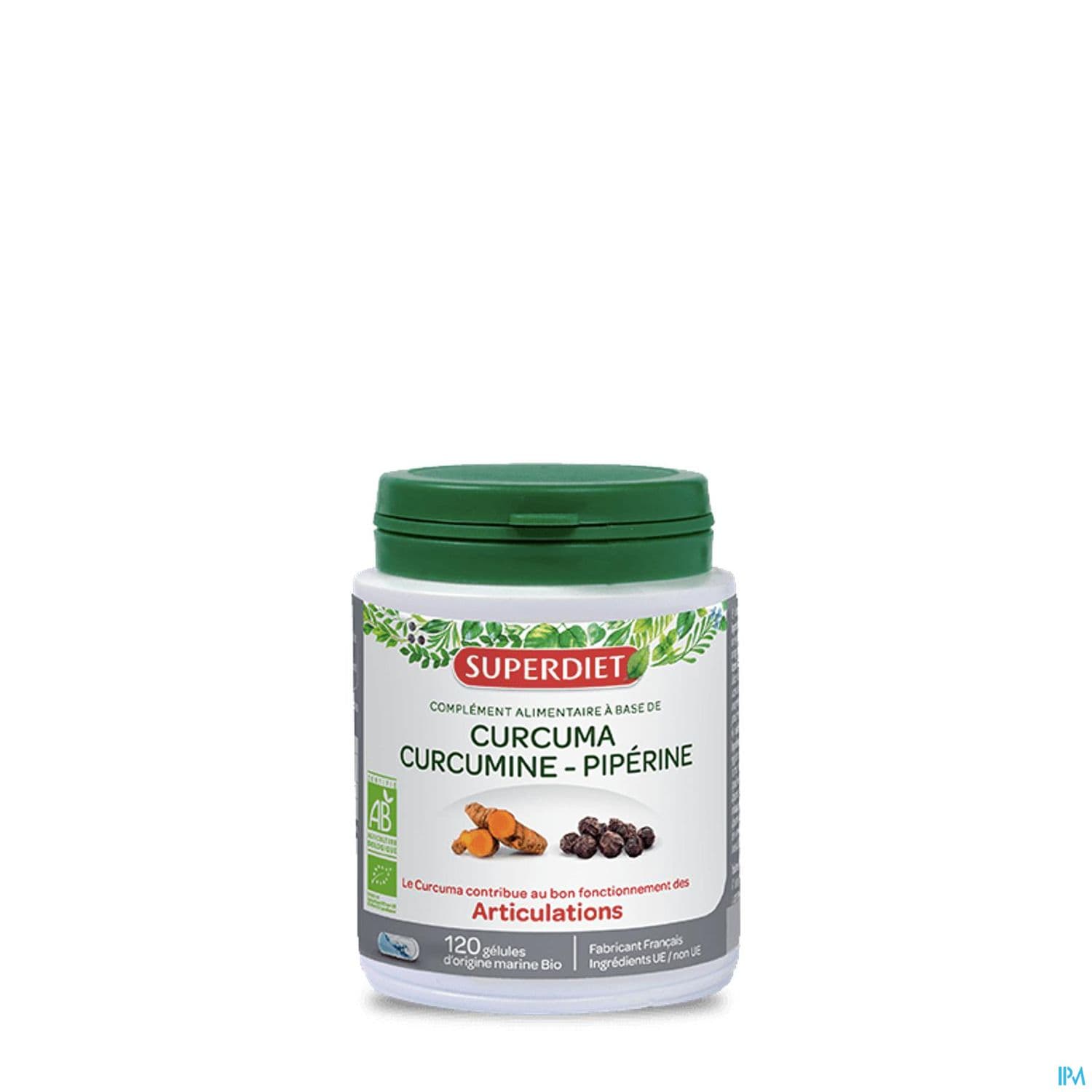 Super Diet Curcuma Curcumine Piperine Caps 120