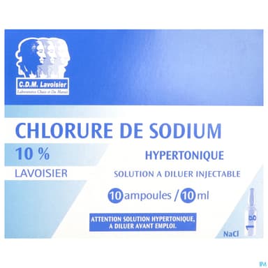 Lavoisier Sodium Chlorure 10% Solution Injectable 10ml 10
