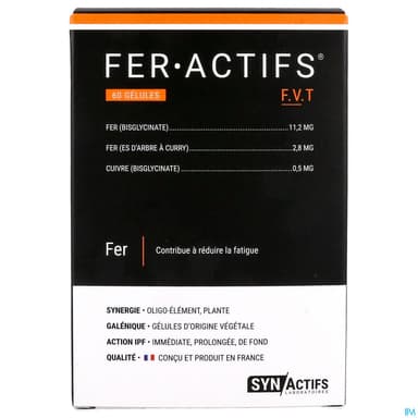 Synactifs Fer Actifs Gelule 60