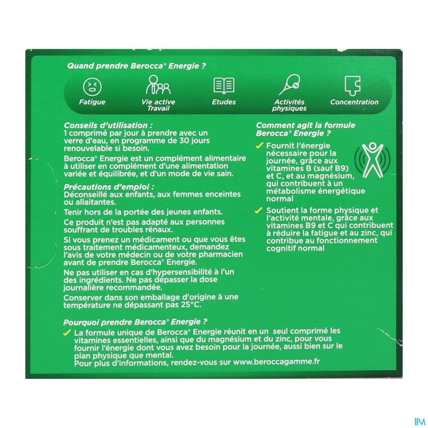 BEROCCA ENERGIE CPR PELLICULE 60