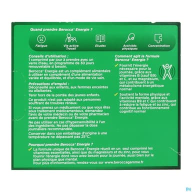 BEROCCA ENERGIE CPR PELLICULE 60