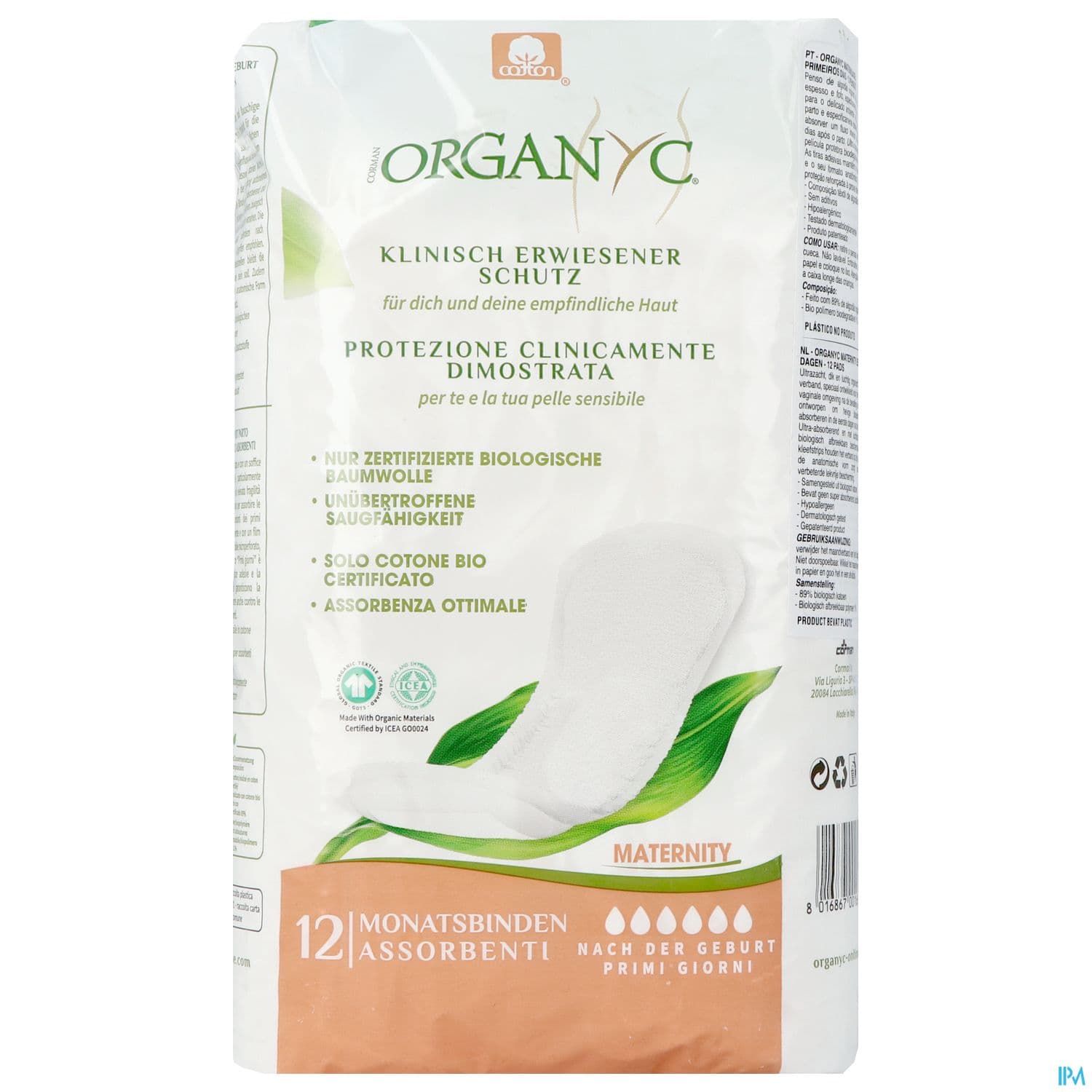ORGANYC MATERNITY 1ER JOURS 12U