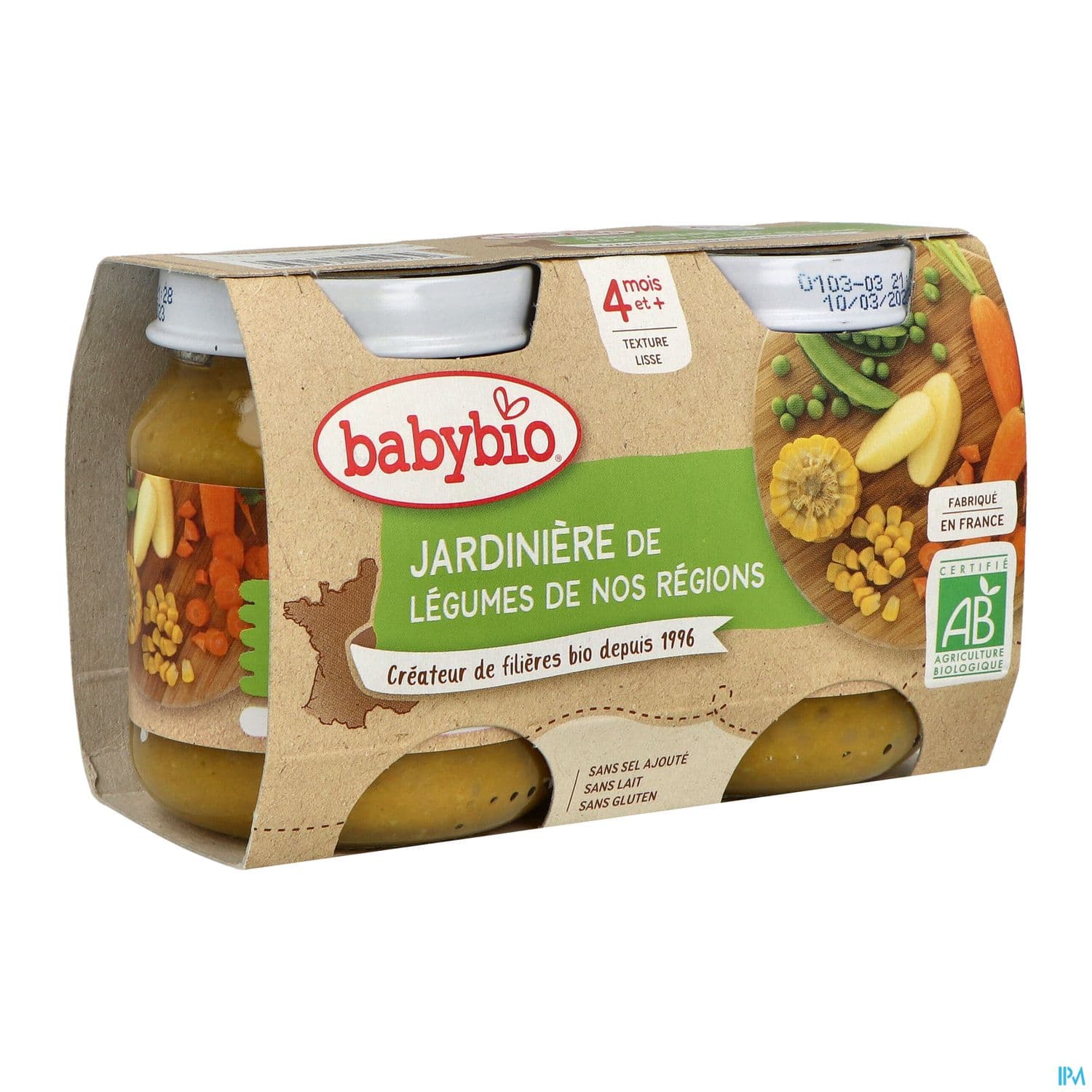 BABYBIO JARDINIERE LEGUMES 2X130G