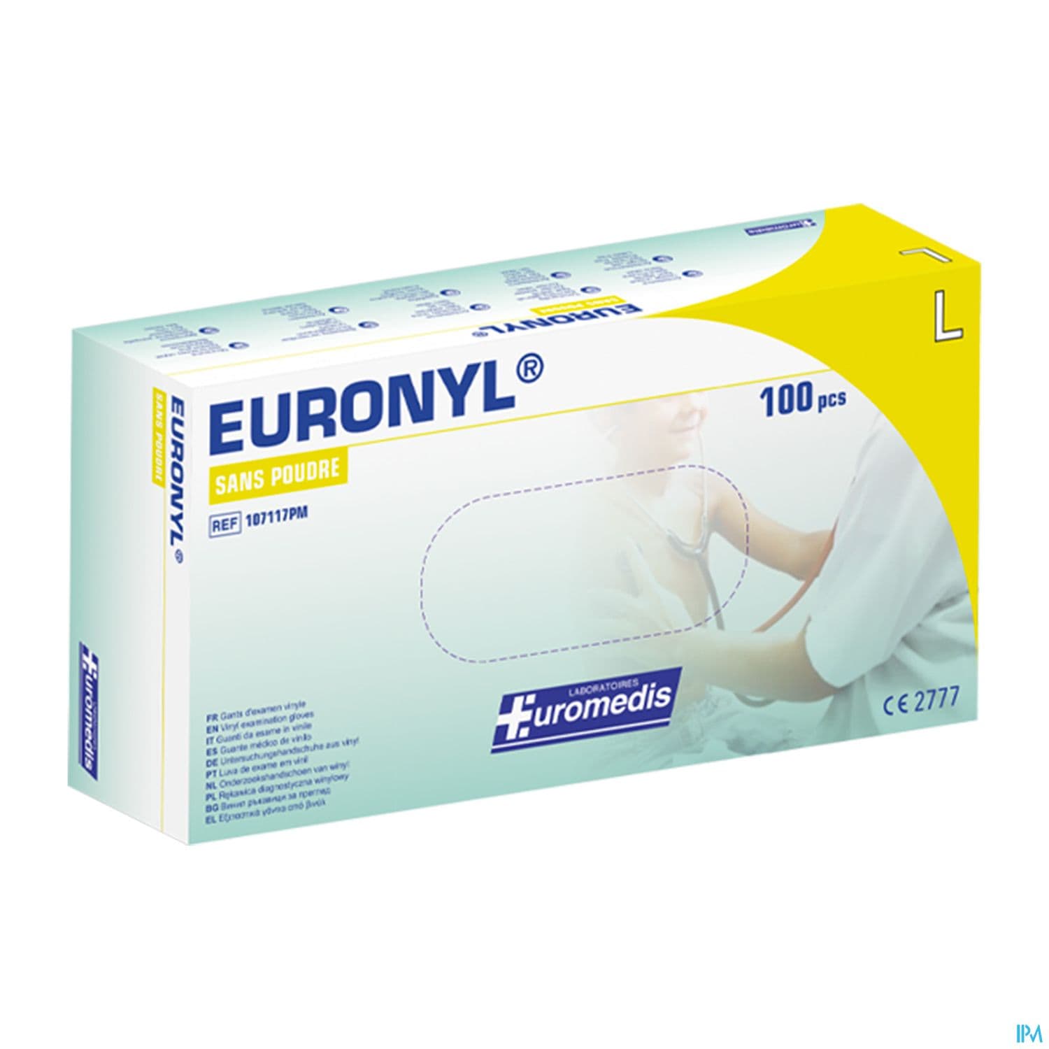 EUROMEDIS GANT VINYLE T8/9 107117