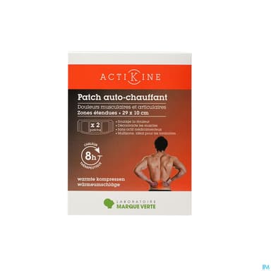 Marque Verte Actikine Patchs Adhesifs Autochauffants 29cm X 10cm X2