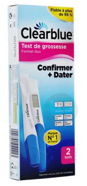 CLEARBLUE TEST GROSS CONFIRM+DATER — Pharmacie de la Plaine - Saint-Denis