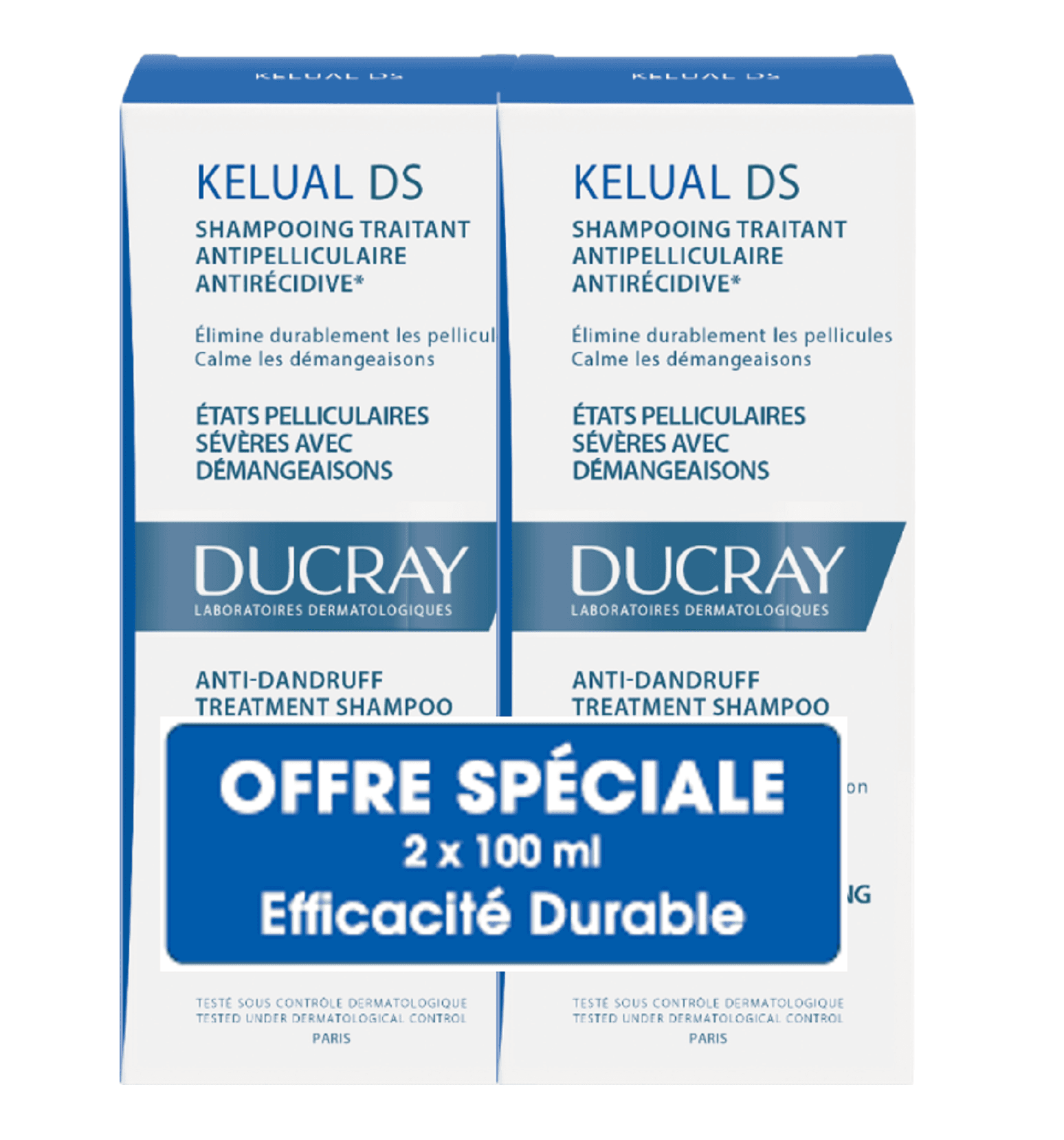 KELUAL DS SH A/PELLICUL 100MLX2 — Grande Pharmacie du Pont Suresnes