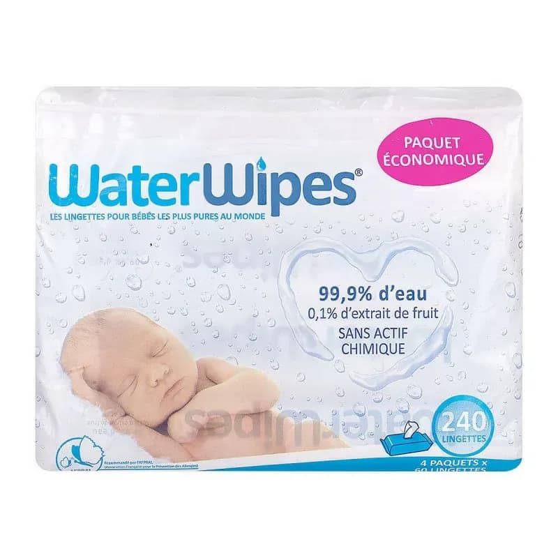 WATER WIPES LINGET BB 100% 4X60 — Pharmacie Royale - Saint-Cloud