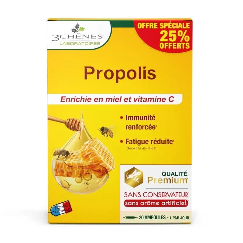 3 CHENES PROPOLIS AMP10ML X20PROMO — Pharmacie de la Galoppaz