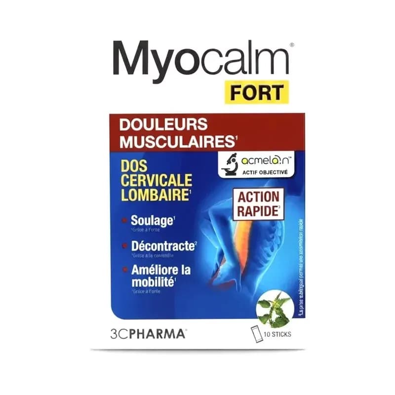 3 C MYOCALM FORT STICK/10 — Pharmacie Européenne 24/24 de la place de clichy