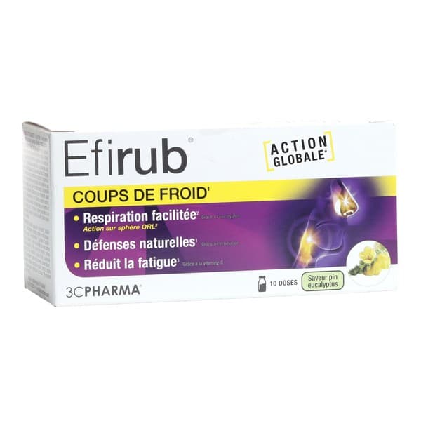 3C PHARMA EFIRUB MONODOSE 10X10ML — Pharmacie Pharmagreen Boucicaut
