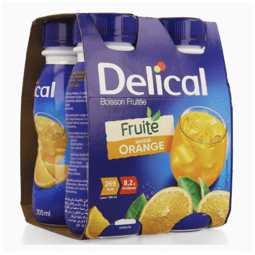 DELICAL BOIS FRUIT ORANG 200ML X4 — Pharmacie Lafayette Daloy