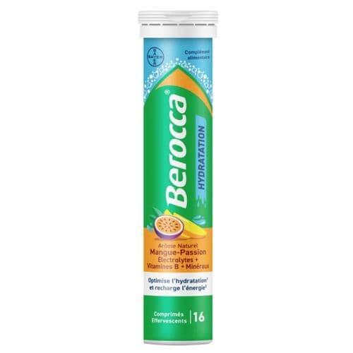 BEROCCA HYDRATATION MANGUE   Tube de 16 comporimes effervescents — Pharmacie de la Rocade - Annecy