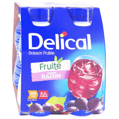 DELICAL BOIS FRUITE RAISIN 200X4 — Pharmacie Gueriniere